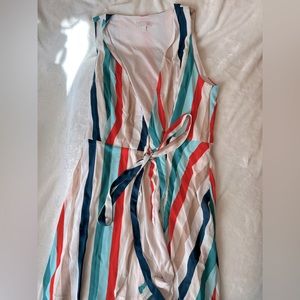 Wrap tie dress - formal or casual. Wrinkly because I don’t want to dewrinkle it.